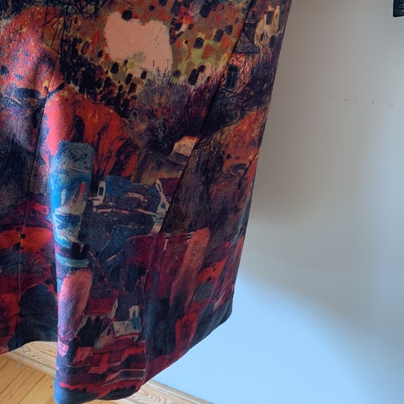 LONGLINE Jacket City Scape Simply Couture Women’s Long Sleeve Size Small - Picture 7 of 15